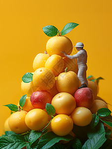 橙子果园丰收时节设计图片