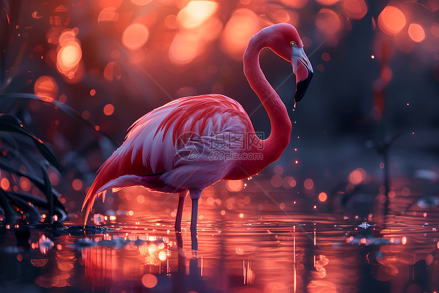 粉红火烈鸟图片