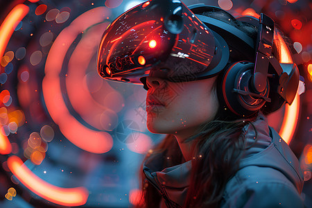 眼镜科技虚拟体验背景