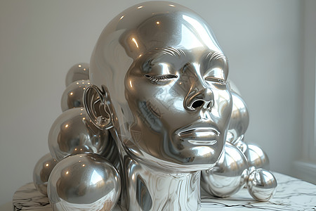 银质雕塑背景图片