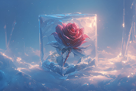 红玫瑰的冰霜之恋图片