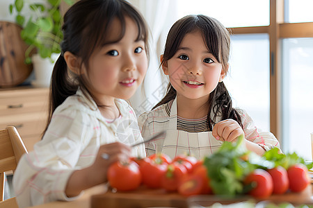 室内愉快的小女孩图片