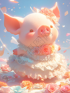 彩虹猪猪图片
