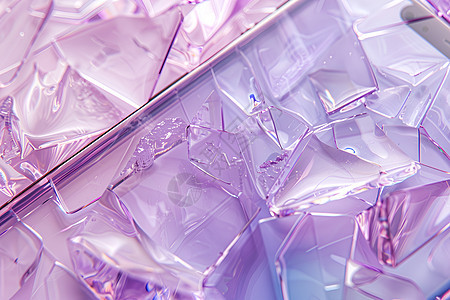 光紫色的冰晶纹理图片