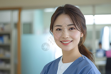 医务工作者的微笑背景图片