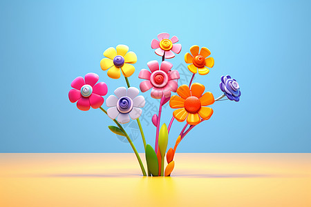 桌面上美丽的花朵图片