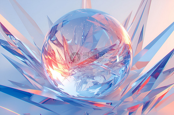 水晶玻璃艺术背景图片