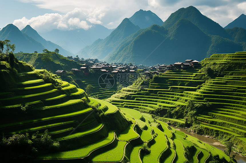 青山绿水美丽之地图片