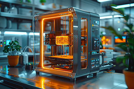 未来科技之光的打印机背景图片