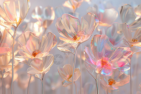 玻璃花朵图片