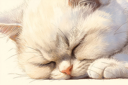沉睡中的英短猫图片