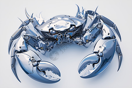 银质螃蟹模型图片