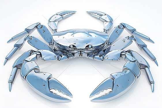 金属螃蟹模型图片