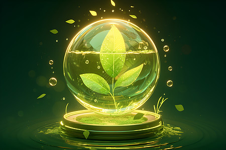绿色能源之球背景图片