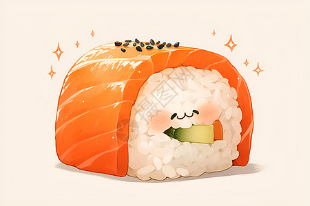 可爱的寿司卷高清图片