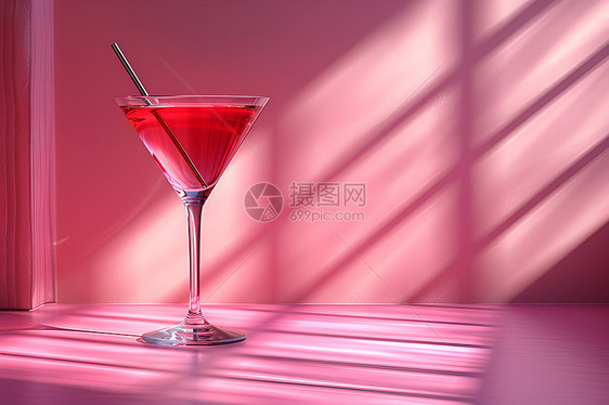 粉红色的鸡尾酒图片