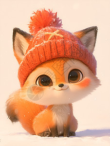 小狐狸戴帽子图片