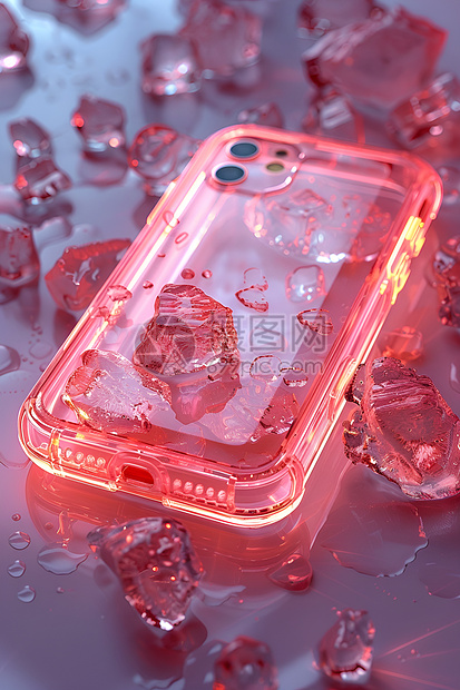 透明的粉色手机壳图片