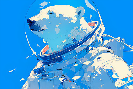 设计的北极熊插画图片