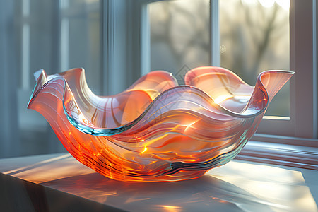 抽象的玻璃碗图片