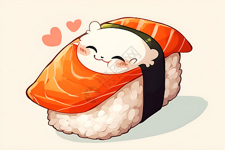 健康的寿司插画图片