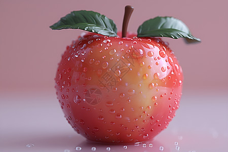 桌面上的水果桌面上新鲜的苹果插画