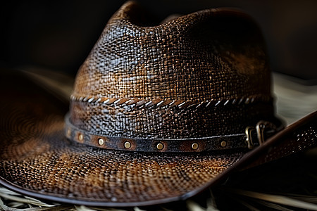 牛仔的编织帽子图片