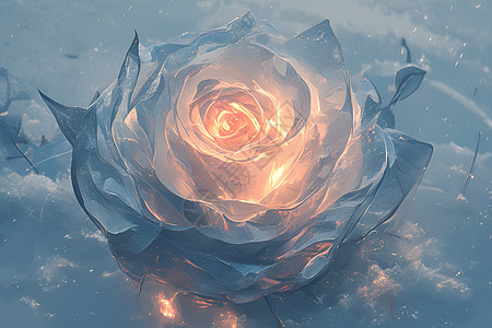 冰舞玫瑰图片