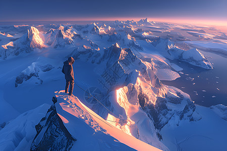 雪山探险图片