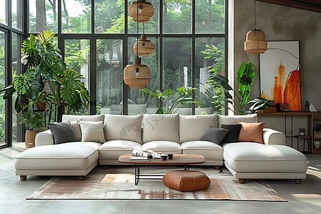 现代风格的舒适客厅图片