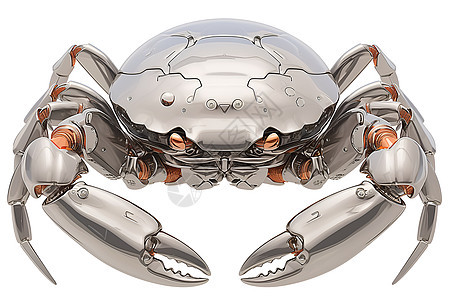 银色金属蟹背景图片
