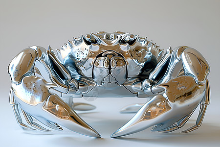银色的螃蟹艺术背景图片