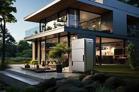未来能源驱动的别墅图片