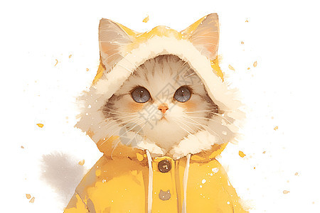 可爱的猫咪穿着外套图片
