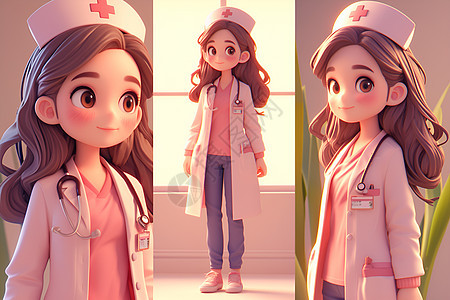卡通的护士图片