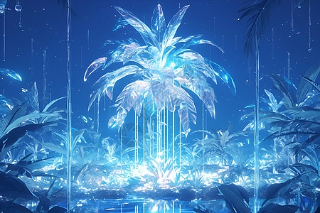 玻璃棕榈树图片