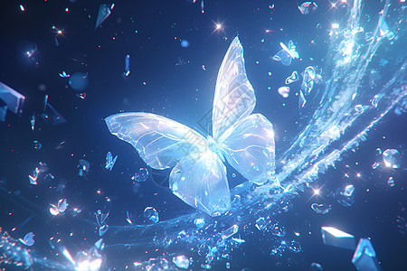 梦幻水晶蝴蝶图片
