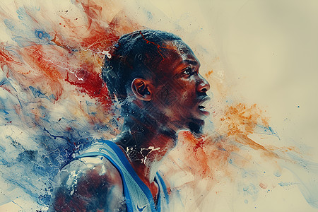 抽象篮球手背景图片