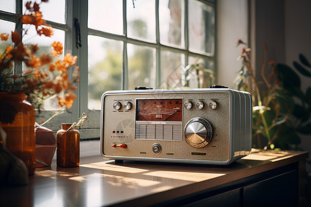 室内古董收音机图片