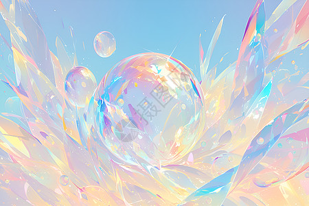 插画透明的泡泡背景图片