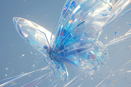 水晶蝴蝶背景图片