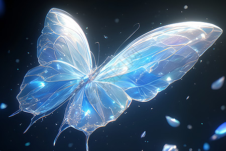 透明蝴蝶图片