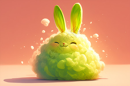 兔兔泡泡派对背景图片