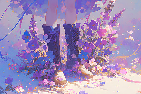 梦幻紫色鞋子图片