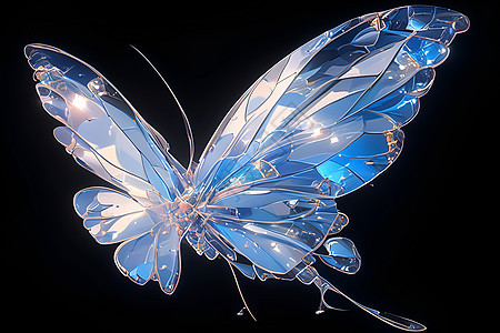 晶莹剔透的蝴蝶图片
