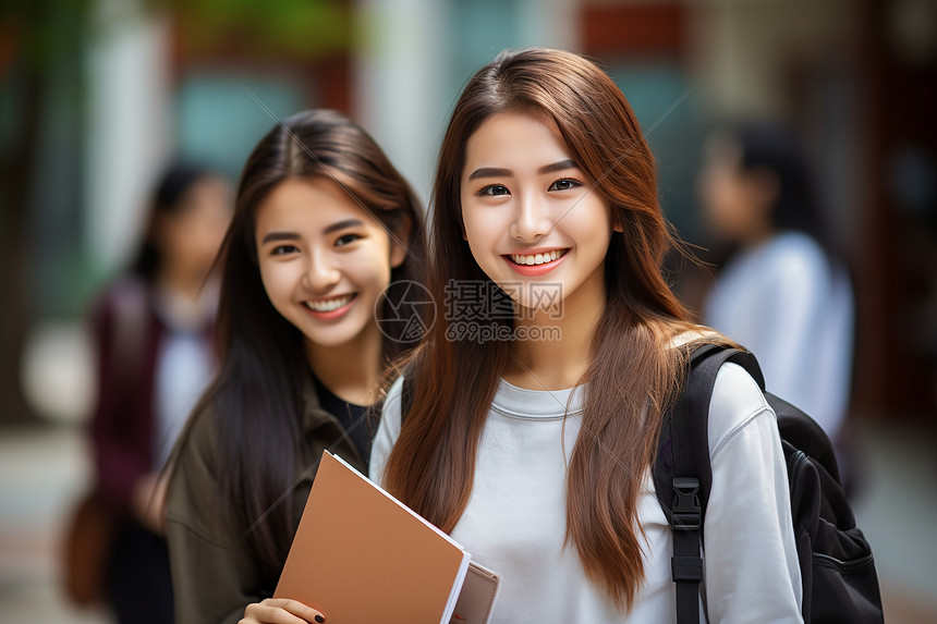 亚洲女大学生图片