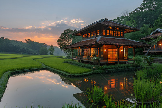 田园古建筑图片