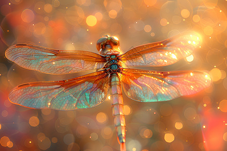 阳光下的玻璃蜻蜓图片