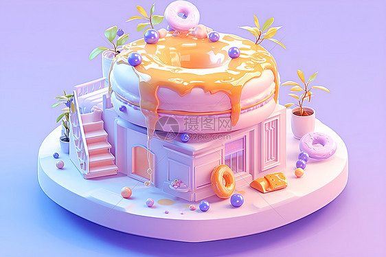 多层生日蛋糕图片