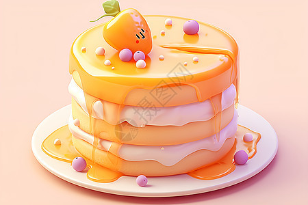 卡通生日蛋糕背景图片